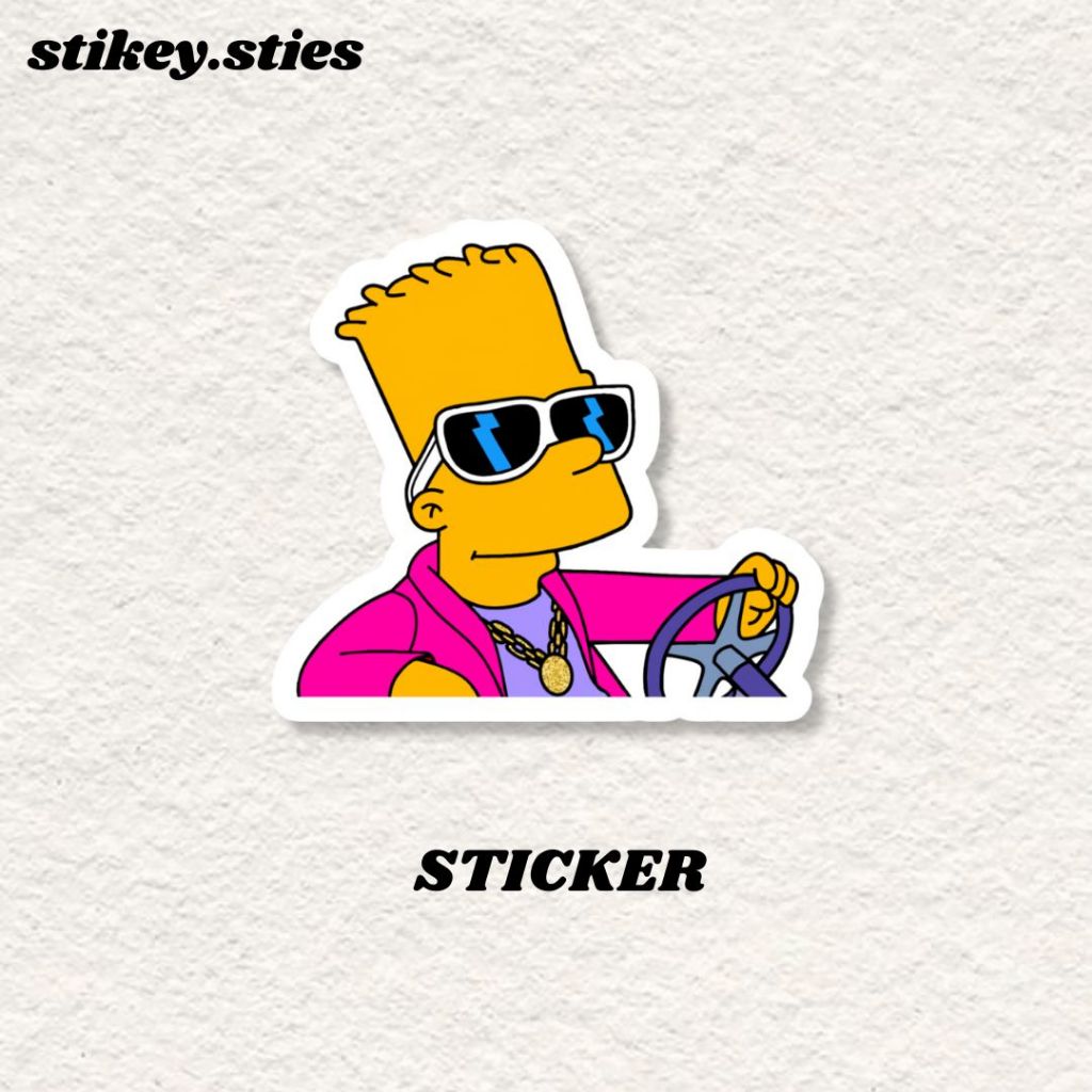 

STICKER THE SIMPSON AESTHETIC BRAND ANTI AIR VINYL / STIKER HELM LAPTOP HP MOTOR TUMBLR TAS KOPER