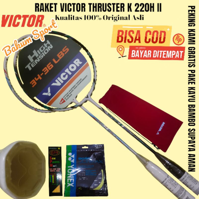 Raket Victor thruster k 220h ll kualitas 100% Original asli Bisa (COD)