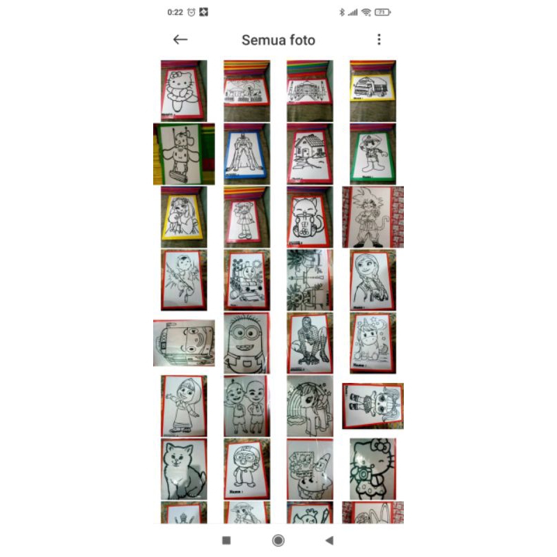 

YUH baru paket usaha 50 pics/ lukisan/strofom lukis/mewarnai