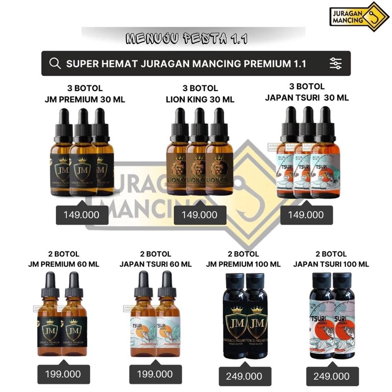 PROMO SUPER HEMAT JURAGAN MANCING PREMIUM ORIGINAL | ESEN ESSEN ESSENCE JM PREMIUM LION KING JAPAN T