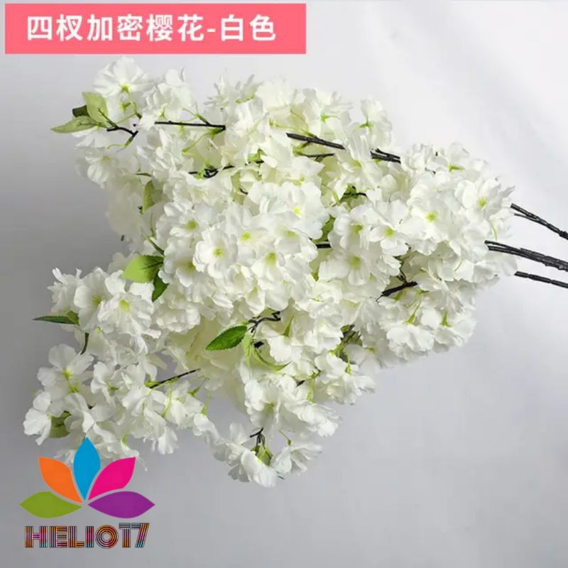 Helio17 - Bunga Cherry Blossom Artificial / Cherry Blossom Daun / Sakura Artificial