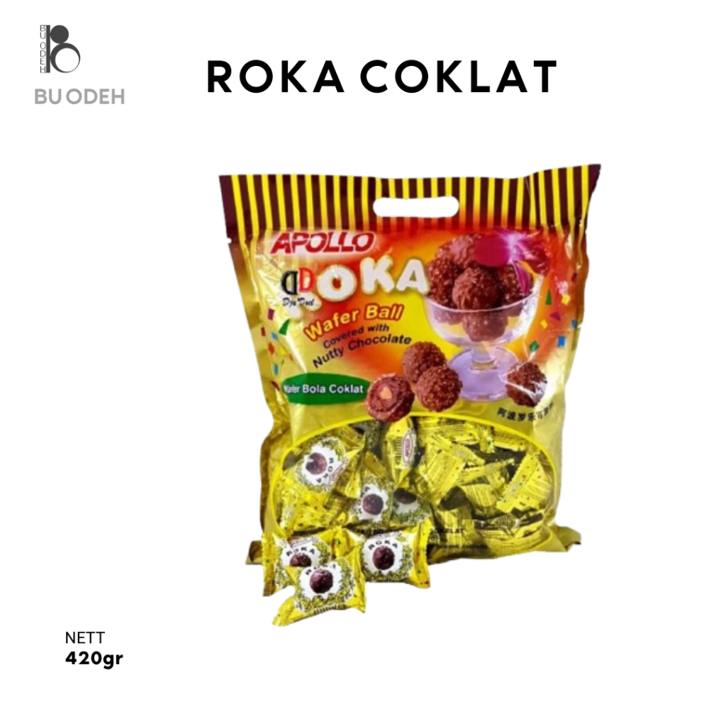 

Apollo Roka wafer bola cokelat/ apolo / wafer ball covered with nutty chocolate refil bag cokelat