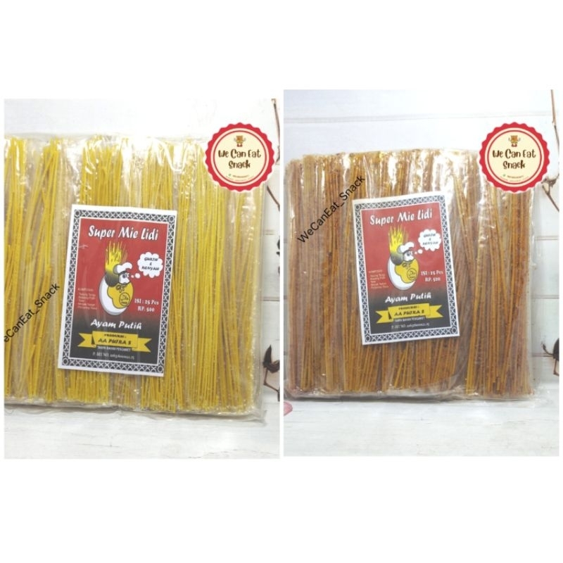 

Mie Lidi Cap Ayam Putih Mini Isi 25Pcs Cemilan Tradisional Jadul Enakkkk