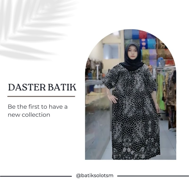 Daster batik premium hitam