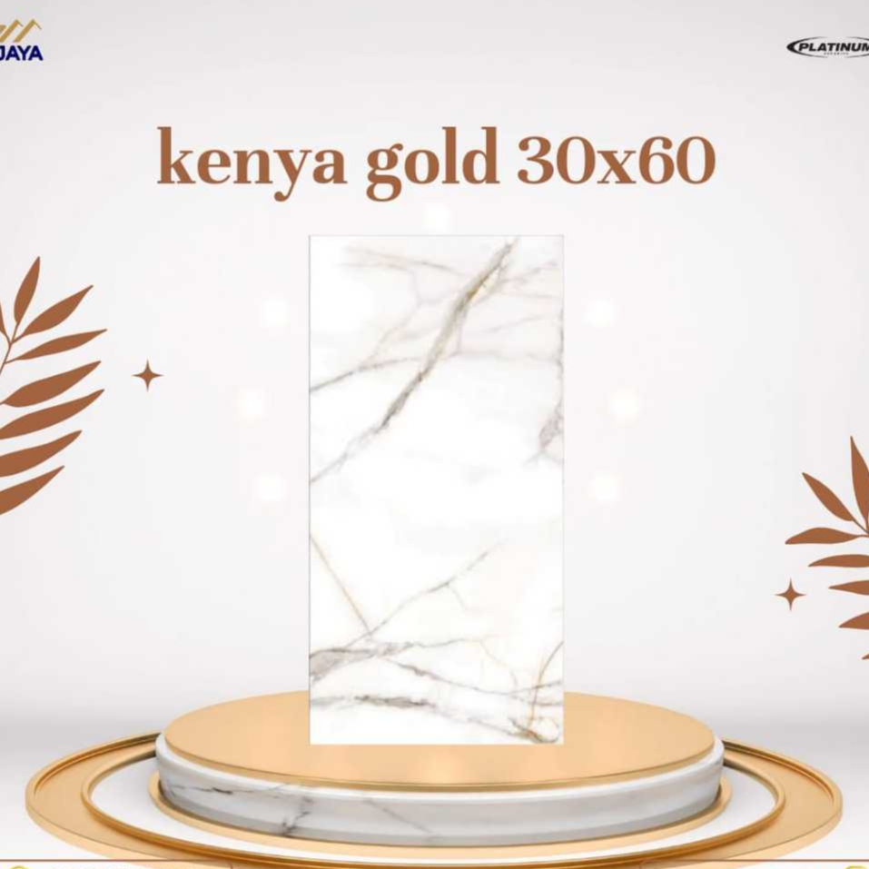 KERAMIK DINDING GLOSSY HALUS KENYA GOLD 30 X 60 PLATINUM