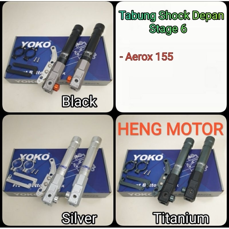 BOTTOM TABUNG SHOCK DEPAN 6 STAGE YOKO YAMAHA AEROX 155