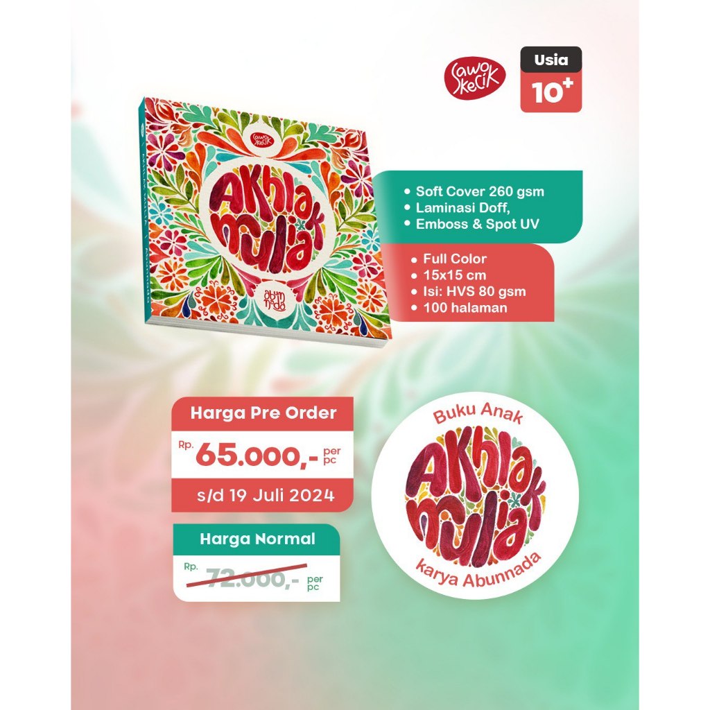 Buku Bacaan Anak "Akhlak Mulia"