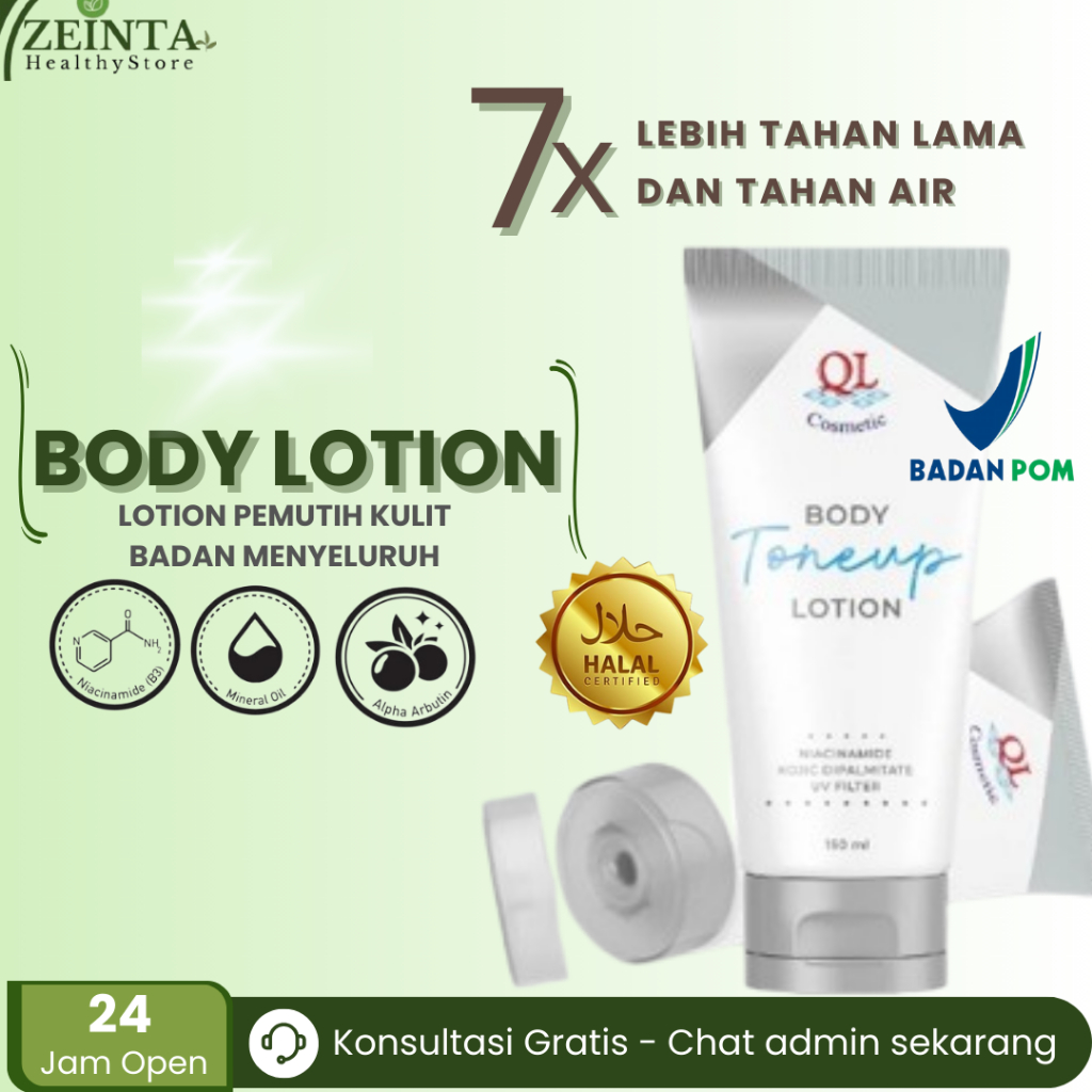 Ultimate GLOW 7X Lebih Cepat Body Tone Up Lotion Original