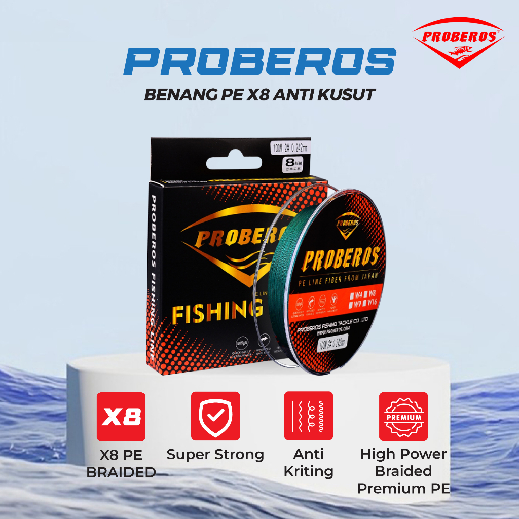 PROBEROS BENANG PE X8 PE 3-13 / 40LB-120LB 100M PE KUAT ANTI KUSUT SP006