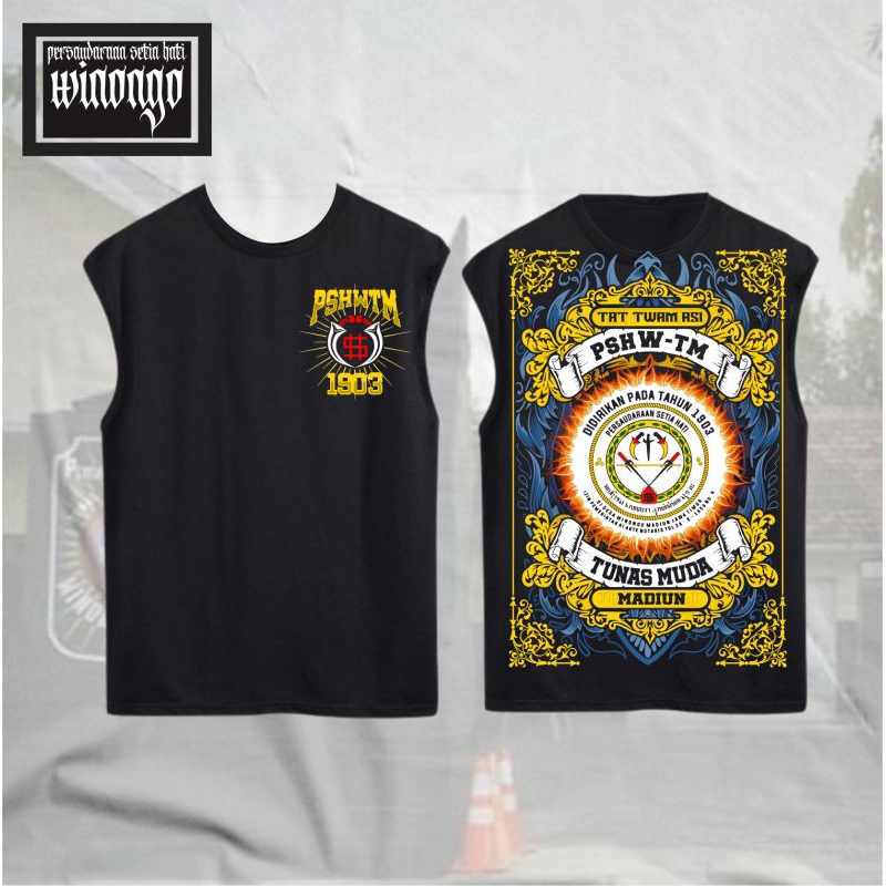 Kaos Singlet Pshw Motif Tat Twam Asi PSHW-TM 1903 Sablon Dtf By Ventericemerch
