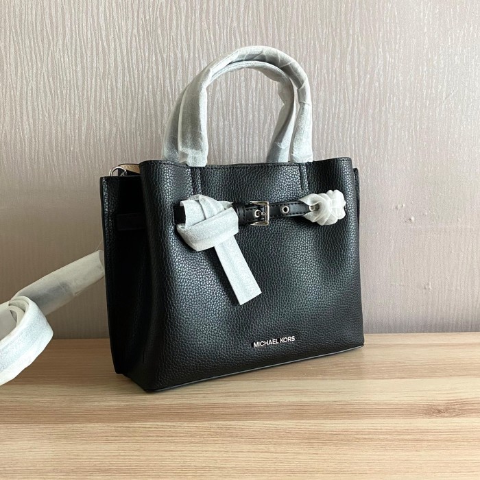 Tas Branded Wanita MICHAEL KORS Emilia Small Satchel Pebble Leather Original Kulit Asli