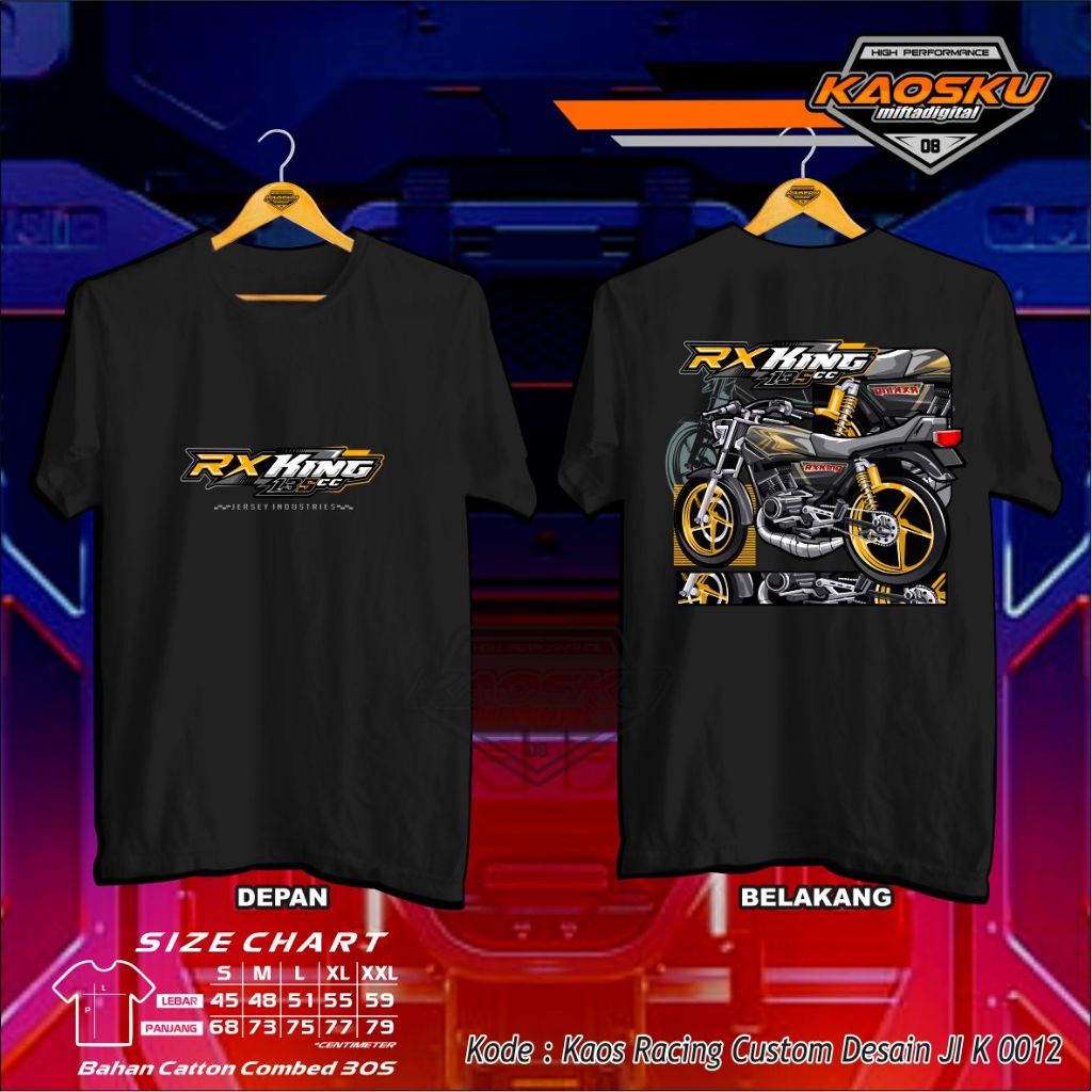 Tshirt RX King 135cc | Kaos Racing 2 Tak Lovers #JIK0012