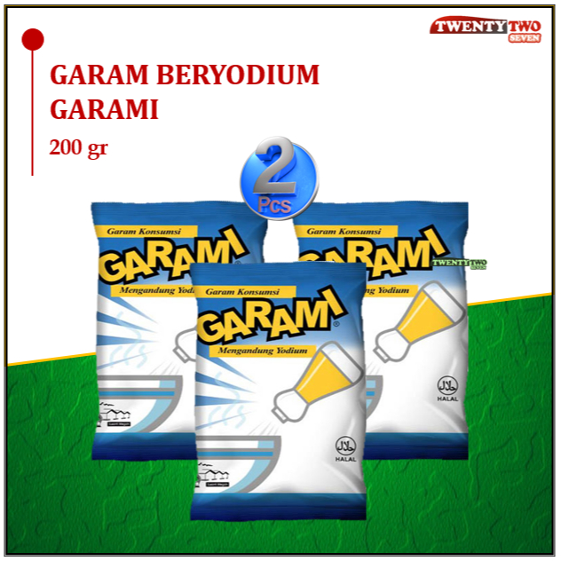 

[2 pcs] Garami Garam Konsumsi Dapur Makan Beryodium 200gr