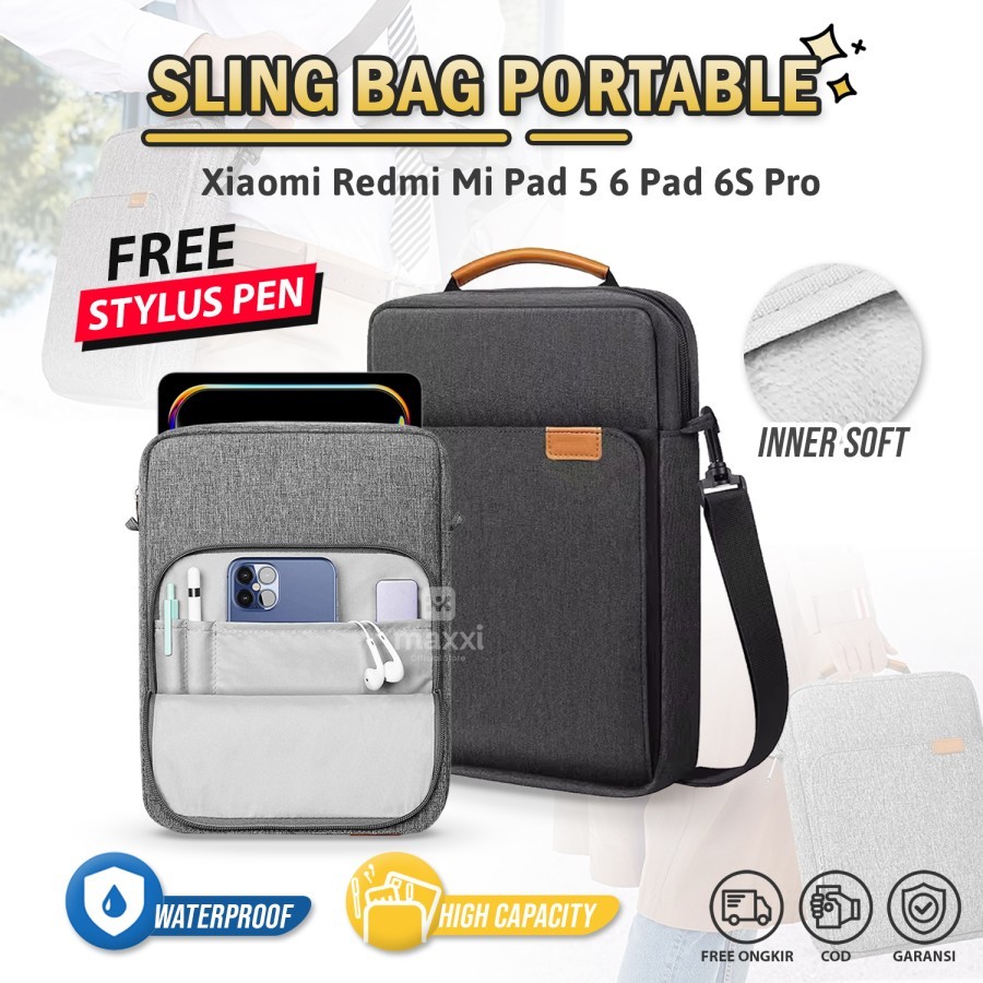 Tas Sleeve Xiaomi Pad 6S Pro 12.4 MiPad 5 6 Mi Pad Pro 12.1 Redmi Pad 10.6 SE 11 2023 Sleeve Tas