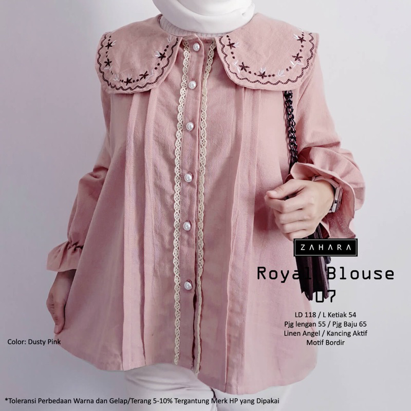 ROYAL BLOUSE • WHITY • SNOWY • WHITE LILY • SNOW • PUTIH • IEDUL • WHITE JUMBO BLOUSE BY ZAHARA • CA