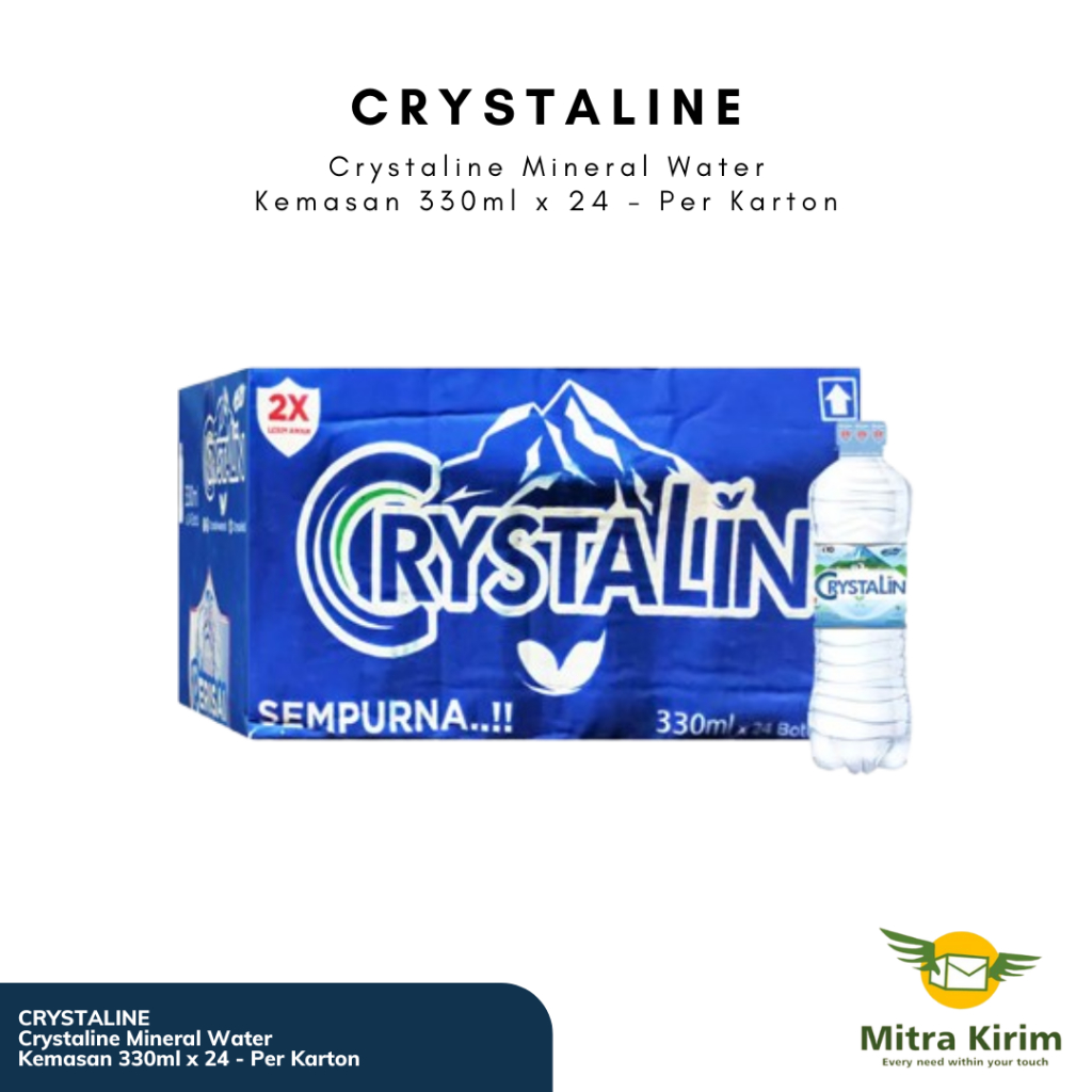 

Crystalin Air Mineral Kemasan 330ml x 24 - Per Karton