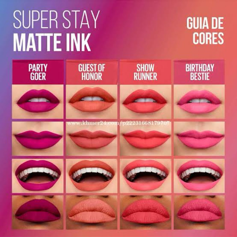 Maybelline Superstay Matte Ink 15 25 60 65 70 75 80 117 120 125 135 150 160 175 180 205 210 220 225 