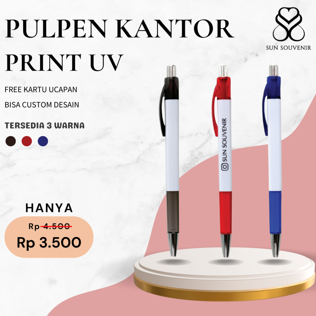 

Custom souvenir pulpen Print UV Acara kantor seminar perusahaan kampus pernikahan