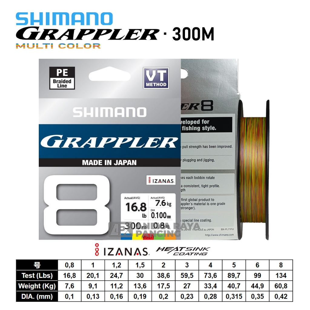 SENAR PE SHIMANO GRAPPLER X8 | Senar PE Terbaik | PE Halus dan Kuat | PE Original Shimano