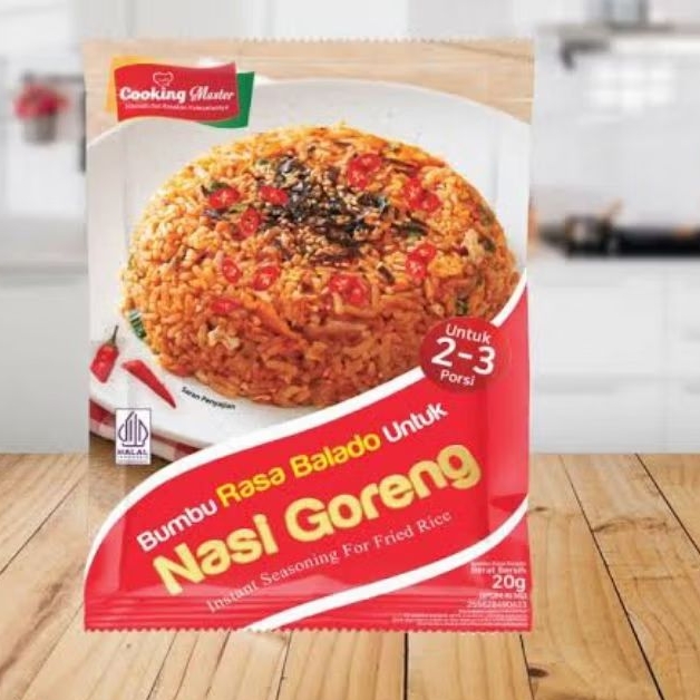 

Bumbu Bubuk Nasi Goreng Cooking Master Lezat Halal Murah Praktis 15 gram Instan