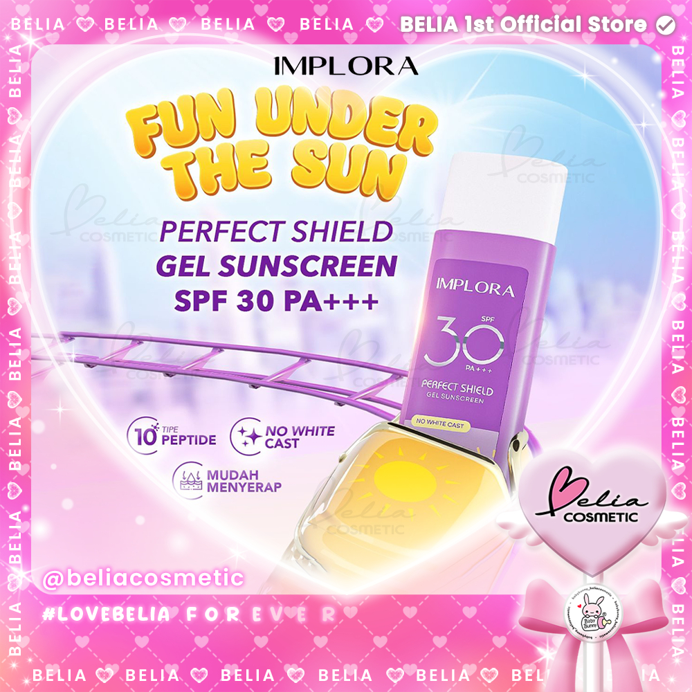 ❤ BELIA ❤ IMPLORA Perfect Shield Gel Sunscreen SPF 30 PA+++ | 50ml | Sun screen Tabir Surya UV Filte