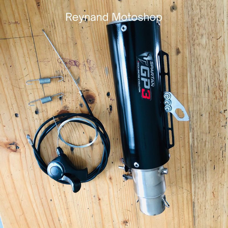 knalpot 3 suara Spartan gp3 not tridente Ronin katana by 3tech