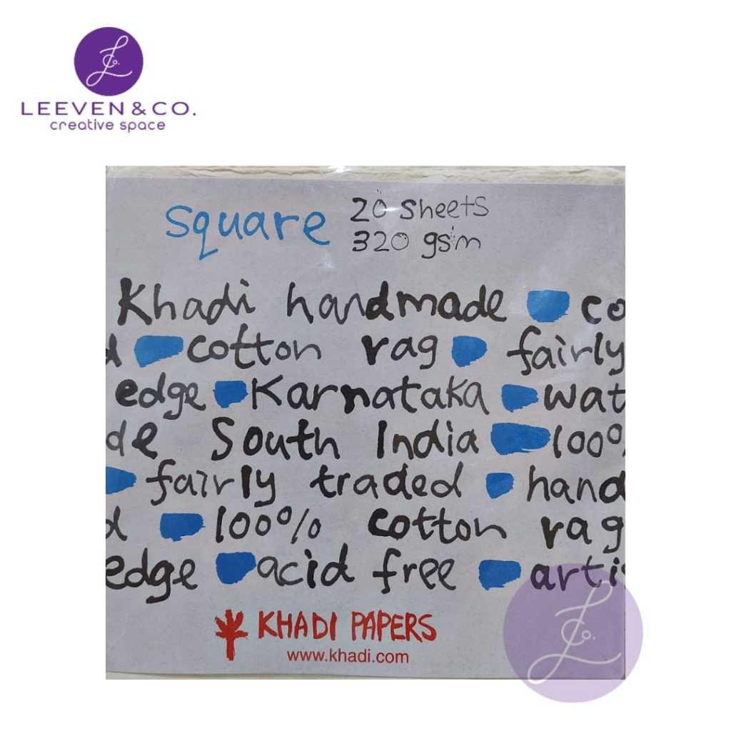 

KHADI RAG WATERCOLOR PAPER SQUARE/ 20 SHEET/ 320GSM (HARGA PER LEMBAR)