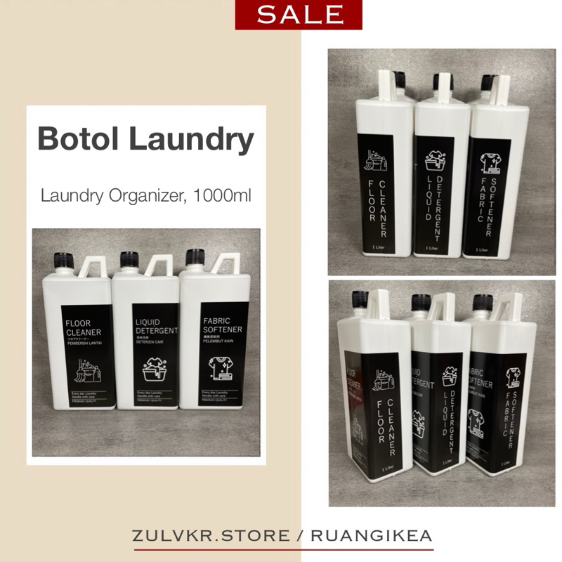 [V1.6] Botol laundry aesthetic refill Botol Sabun Cair LAUNDRY ORGANIZER - JERIGEN DETERJEN SABUN RE