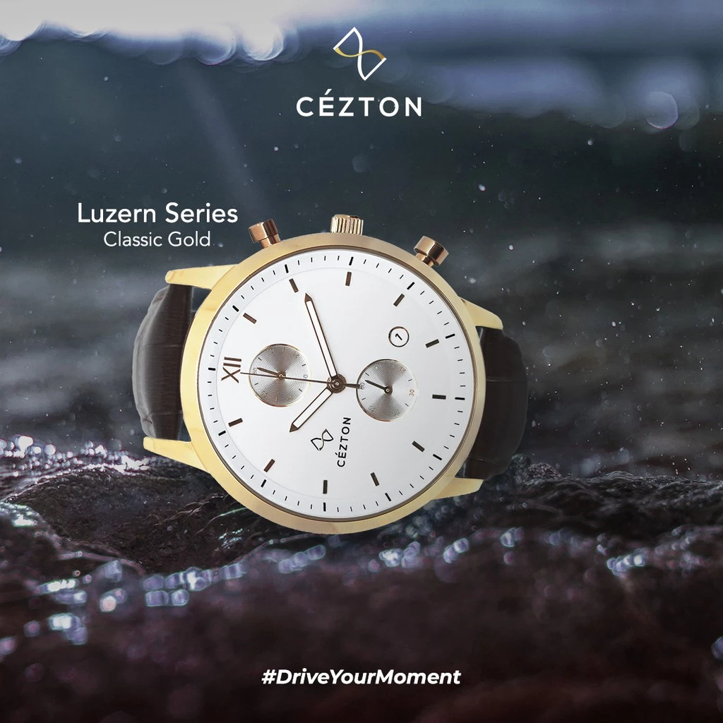 CEZTON Jam Tangan Pria | LUZERN SERIES Classic Gold