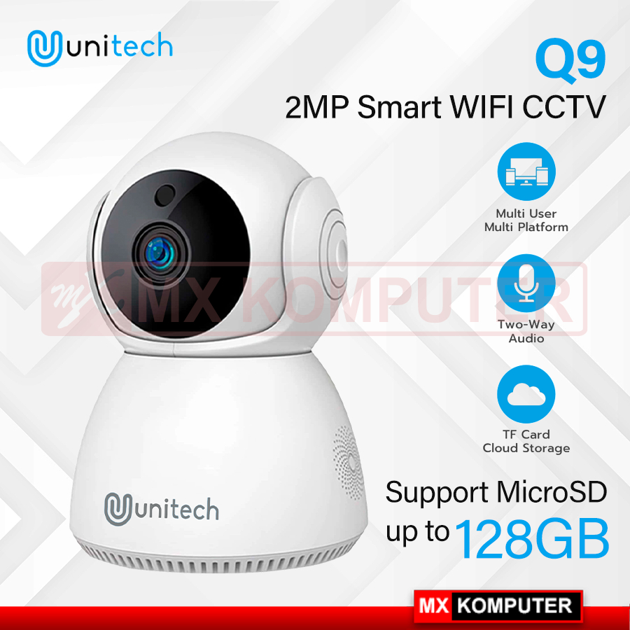Smart CCTV WIFI IP Camera Unitech Q9 2MP Two Way Audio