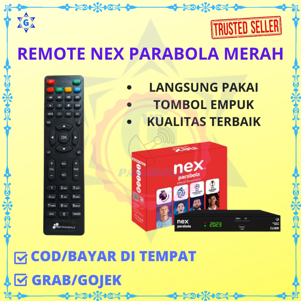 REMOTE NEX PARABOLA MERAH HARGA GROSIR TERMURAH DAN TERLARIS