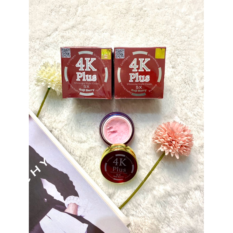 ORI WHITENING NIGHT CREAM 4K PLUS COLLAGEN ALPHA ARBUTIN GOJI BERRY / CREAM JERAWAT