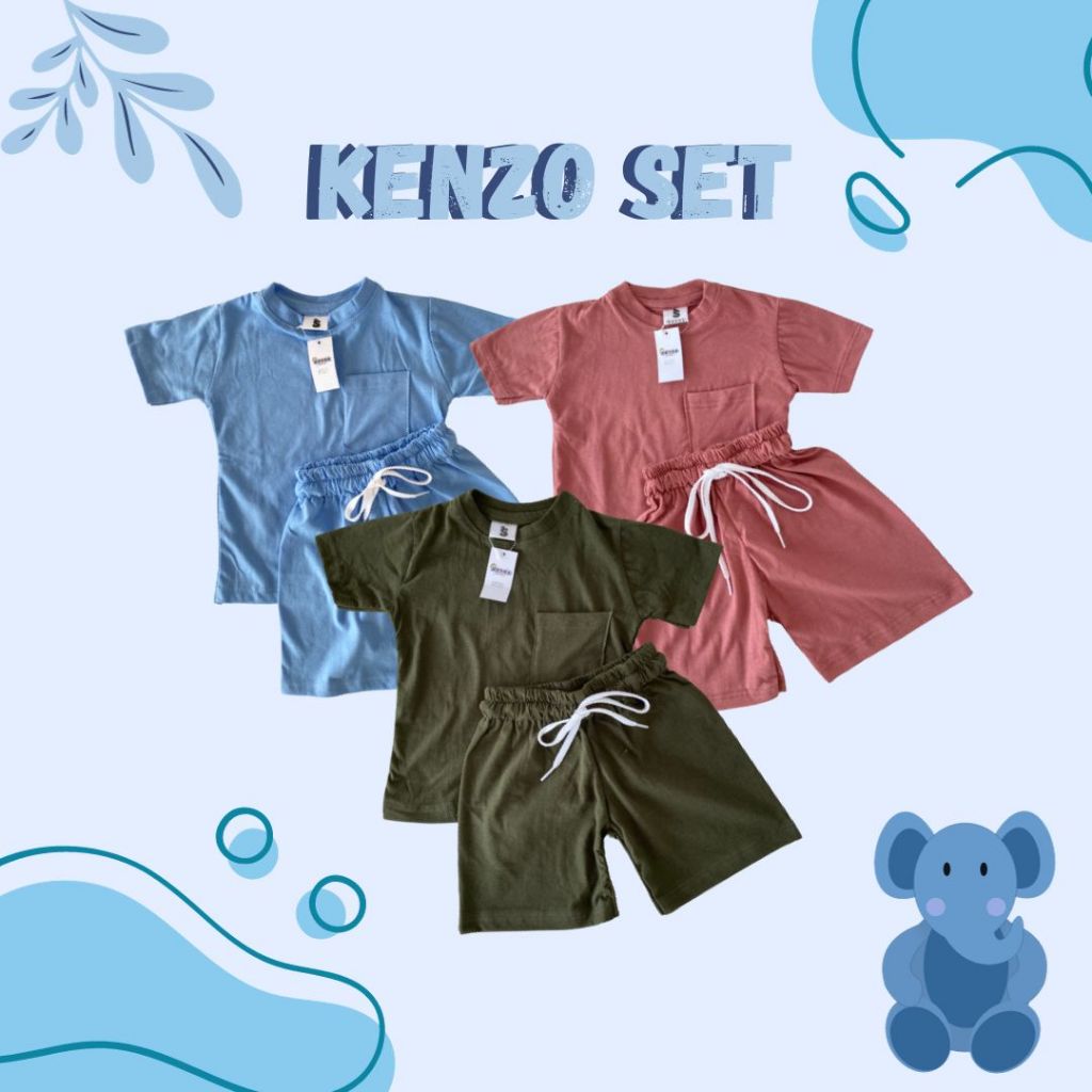 Dezza Kids - Kenzo One Set Celana / Setelan Baju Kaos Anak