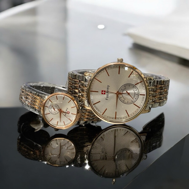 Jam Tangan Rantai Couple Pria Wanita Fos Army murah