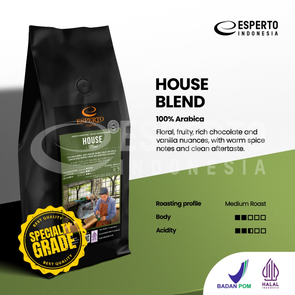 

Esperto Caffe Speciality Grade House Blend 6 kg - Biji Kopi