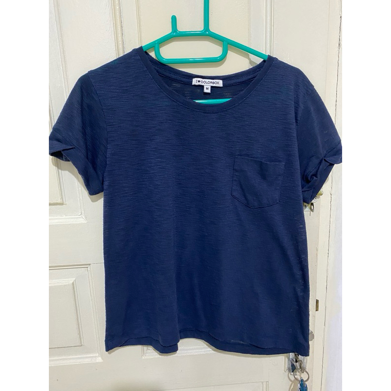 Preloved Atasan Kaos Colorbox Wanita Original Warna Navy / Colorbox Tshirt Crop Tee Woman / Atasan C