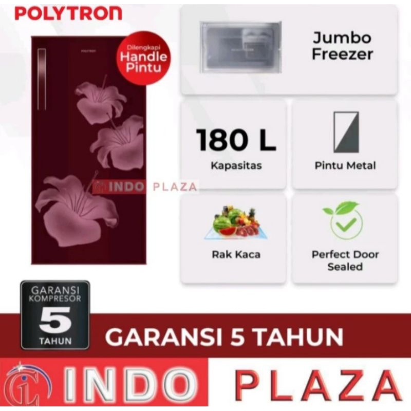 KULKAS POLYTRON 1 PINTU PRB 186 GAGANG PINTU (MEDAN)