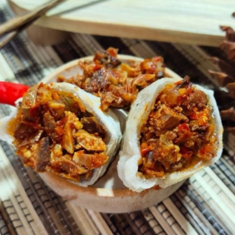 Cireng isi ATI AMPELA PEDAS daun jeruk + bumbu ( isi 6 pcs )