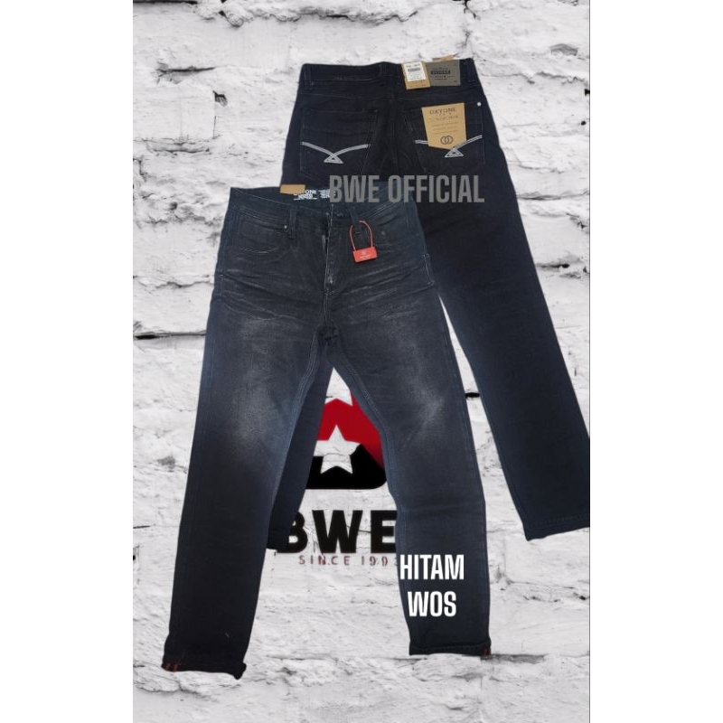 Celana Pria Panjang Jeans Oxyone Denim Premium Slim Fit Hitam