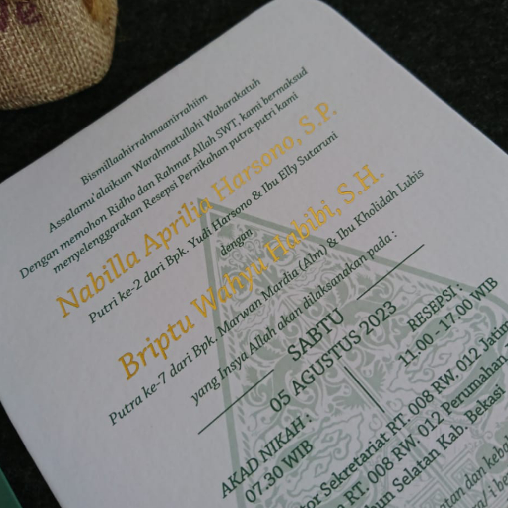 Hotprint/Foil | Gold/Silver | Mengkilap