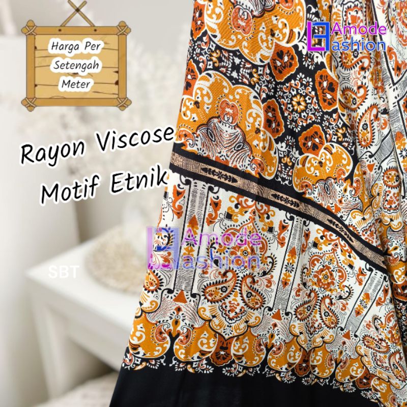 Kain Rayon Viscose Motif Etnik