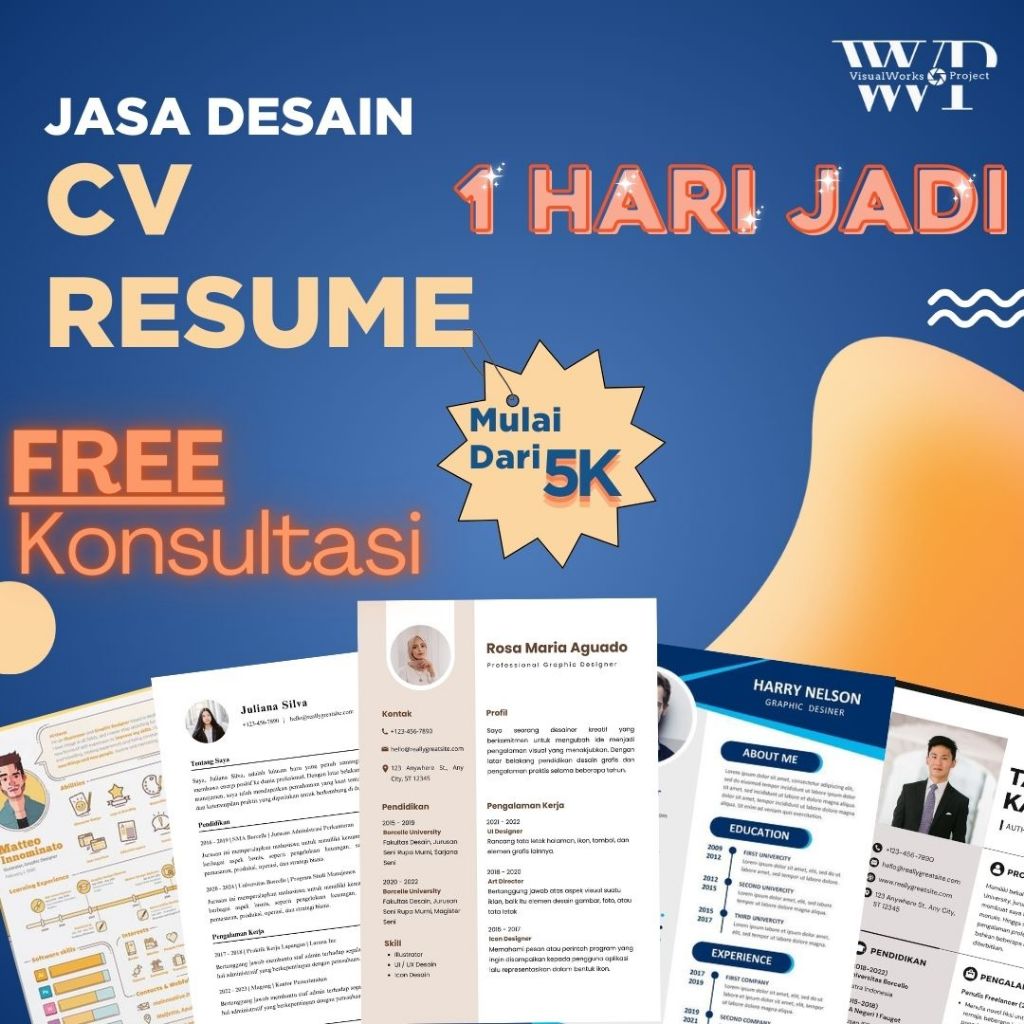 

Desain CV, Resume, & Surat Lamaran Kerja Terbaru - Selesai 24 Jam, Dijamin Keren!