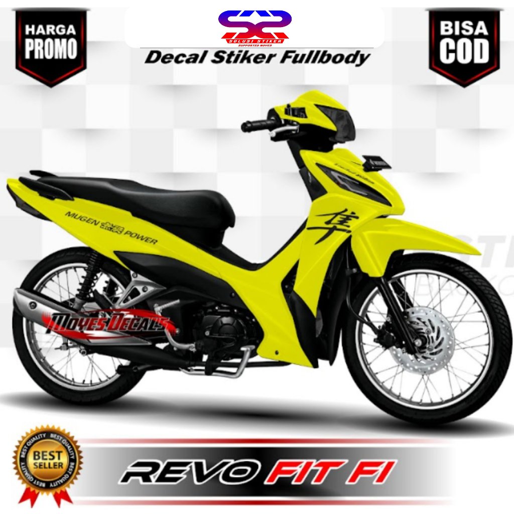 Decal Stiker Fullbody Variasi Motor Revo Fit Fi Motif Simple Keren