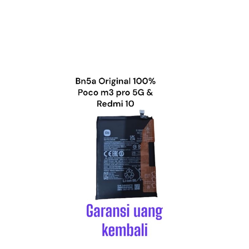 Baterai Original 100 bn5A   poco m3 pro 5g / Redmi 10 garansi