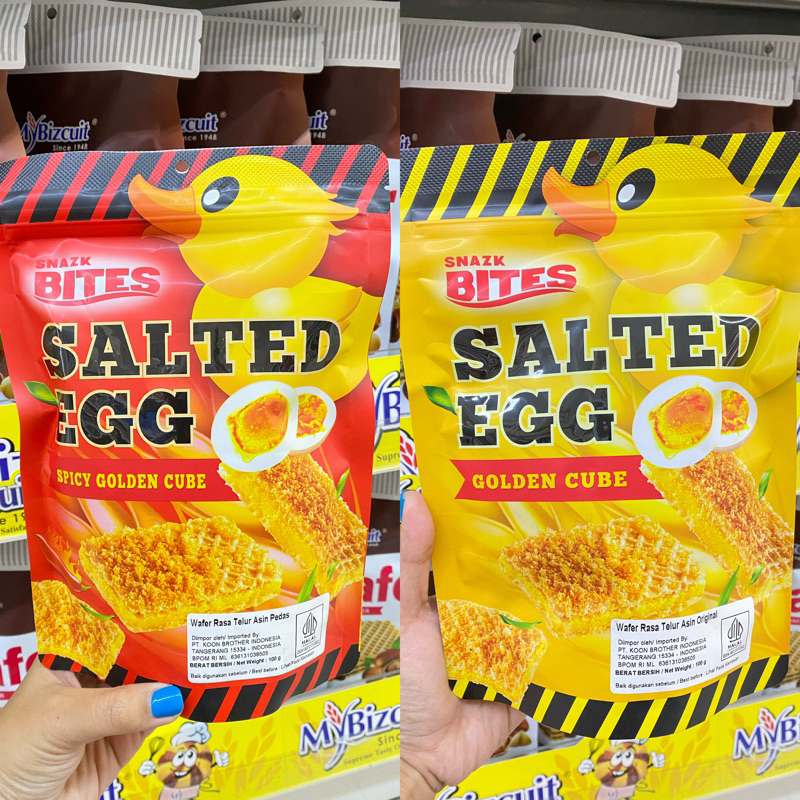 

Snazk Bites Salted Egg 100 gr / Wafer Salted Egg / Wafer Coklat
