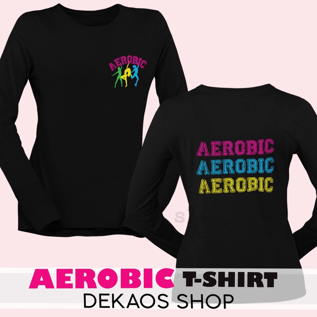 BAJU SENAM AEROBIC WANITA LENGAN PANJANG  BAJU SENAM WANITA LENGAN PANJANG  BAJU AEROBIC WANITA  KAO