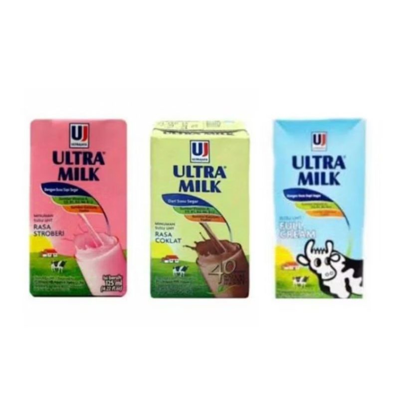 

ULTRA MILK Susu UHT Coklat 125 ml chocolate strawberry plain