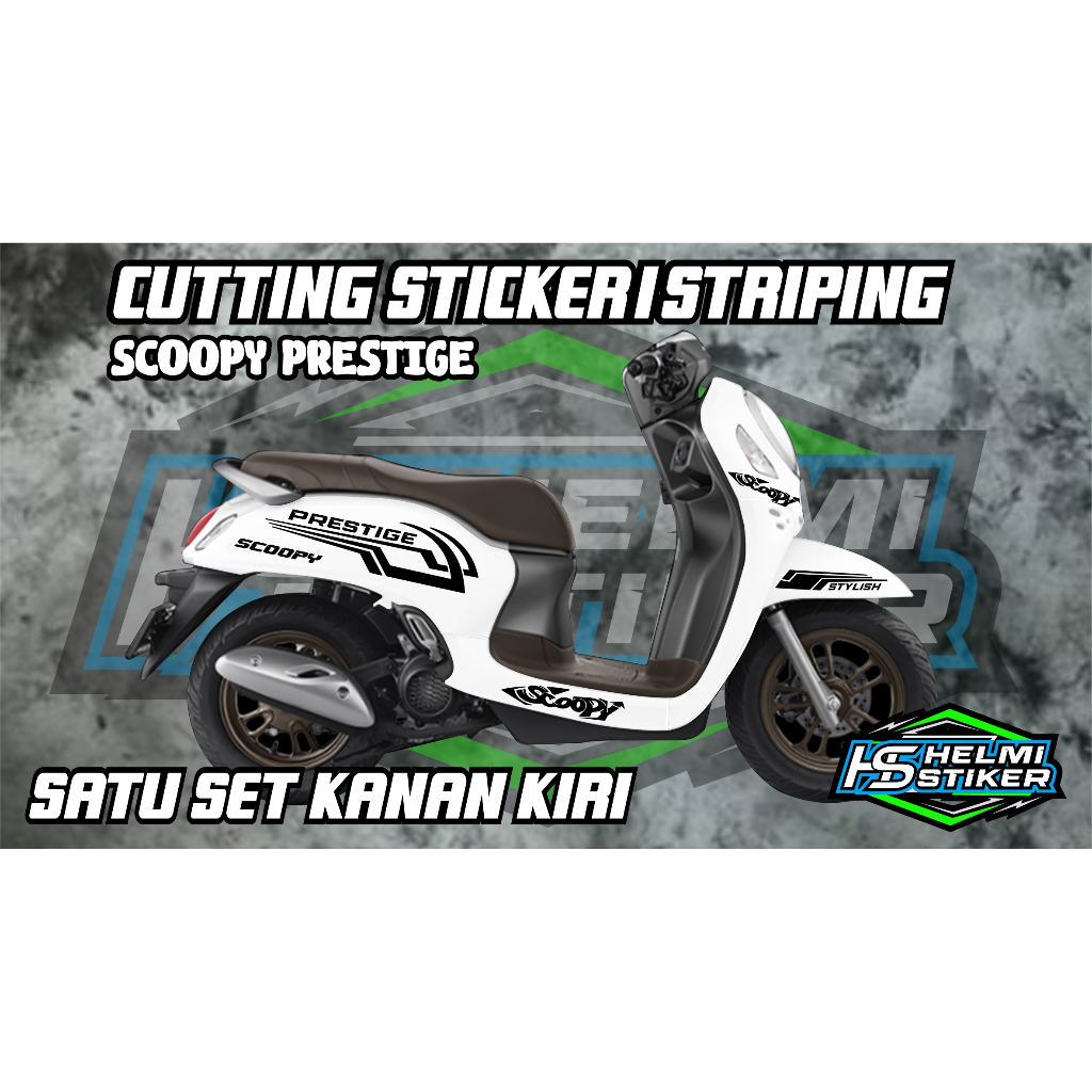 CUTTING STICKER/STRIPING MOTOR MATIC SCOOPY 2020-2024 PRESTIGE