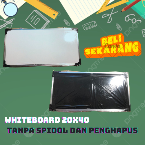 

WHITEBOARD 20X40 TANPA SPIDOL DAN PENGHAPUS