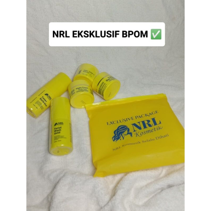 CREAM NRL EKSKLUSIF BPOM  sepaket isi 5 item ( sabun, toner, cream siang, cream malam, booster)